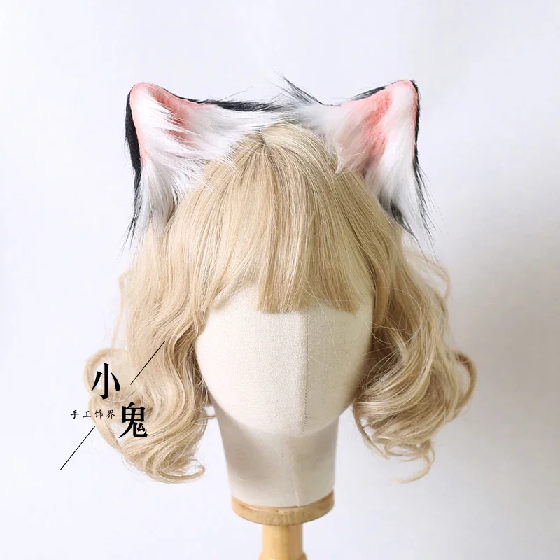 Original hand-made Headband Lolita Headwear cat ear gothic wind cosplay beast ear hairpin Hair Accessaries