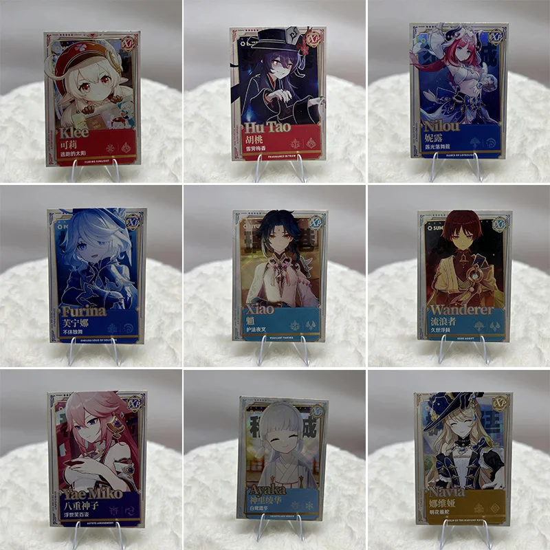 

Аниме История богини XP карты Yelan Hu Tao Yae Miko Камисато Аяка Коллекционные карты Рождественские подарки на день рождения Детские игрушки