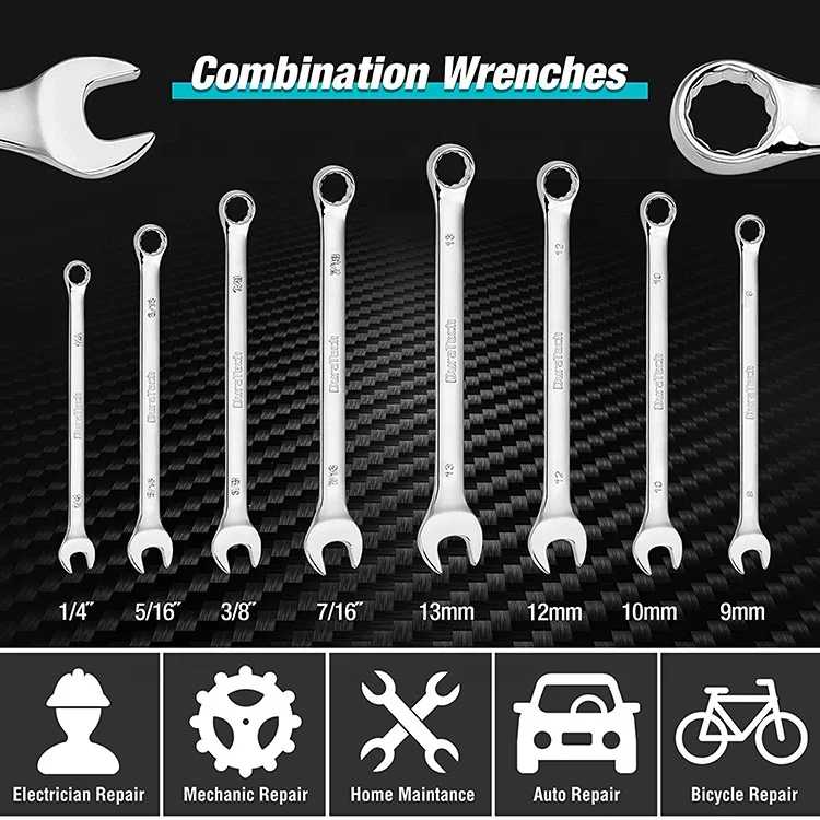 138pcs Mechanic Tool Kit and Socket Set 90-Tooth Ratchet Wrench  for Auto