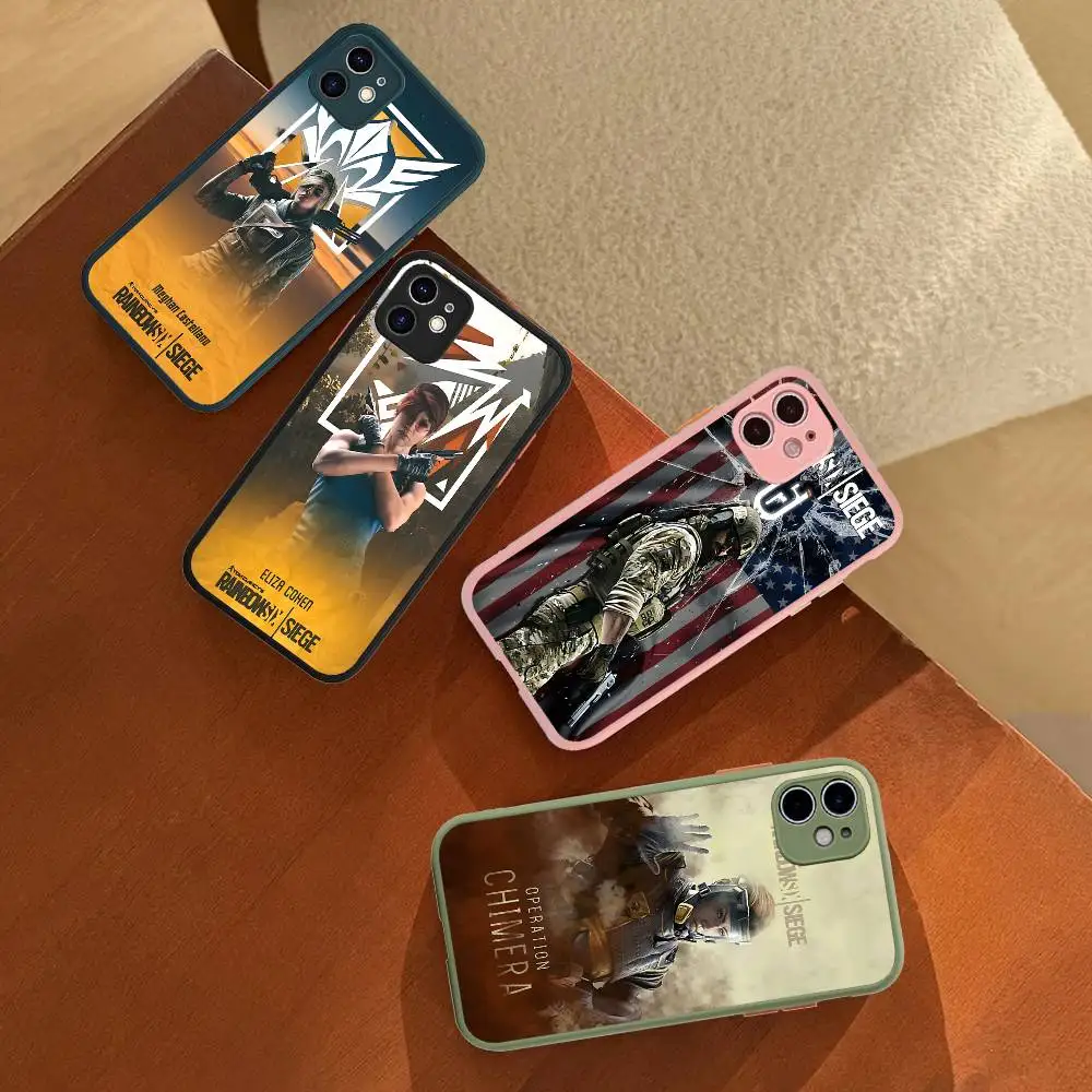 

Game R-Rainbow S-Six S-Siege Anime For Silicone Matte Phone Case For IPhone 16 Pro Max 15 14 13 12 11 X XS MAX