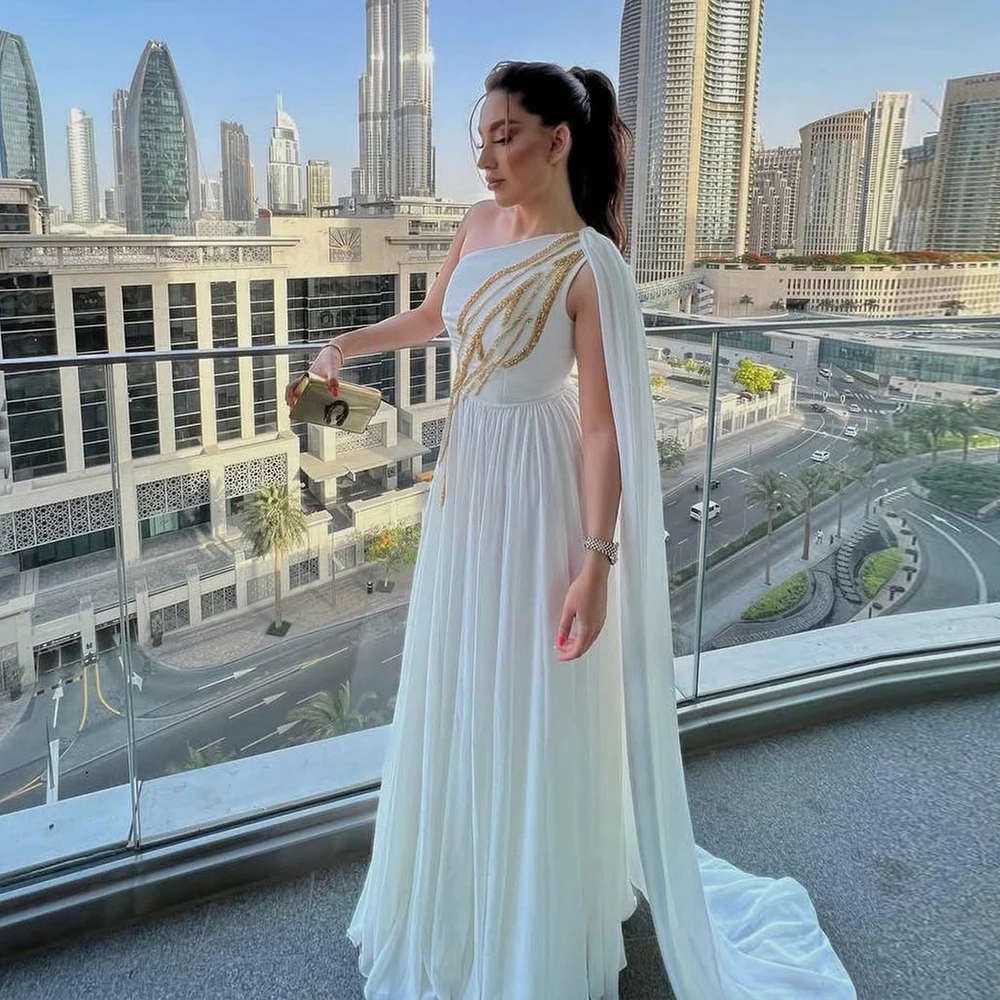 

Элегантные вечерние платья с аппликацией, платье трапециевидной формы на одно плечо для женщин, плиссированные вечерние коктейльные платья по индивидуальному заказу