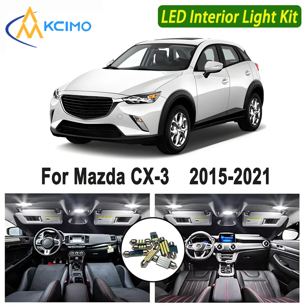 

Kcimo LED For Mazda CX-3 (2015-2021) Premium Bright LED Interior Dome Map Trunk Light Kit Car Led Lamps Car LED Lights Canbus
