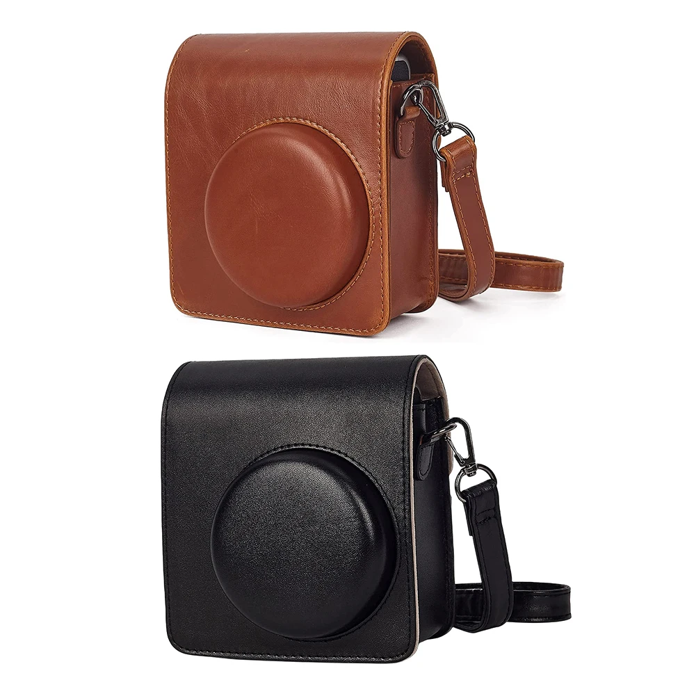 Camera Bag with Removable Adjustable Strap Camera Shoulder Bag PU Leather Portable for Fujifilm Instax Mini 40 Instant Camera