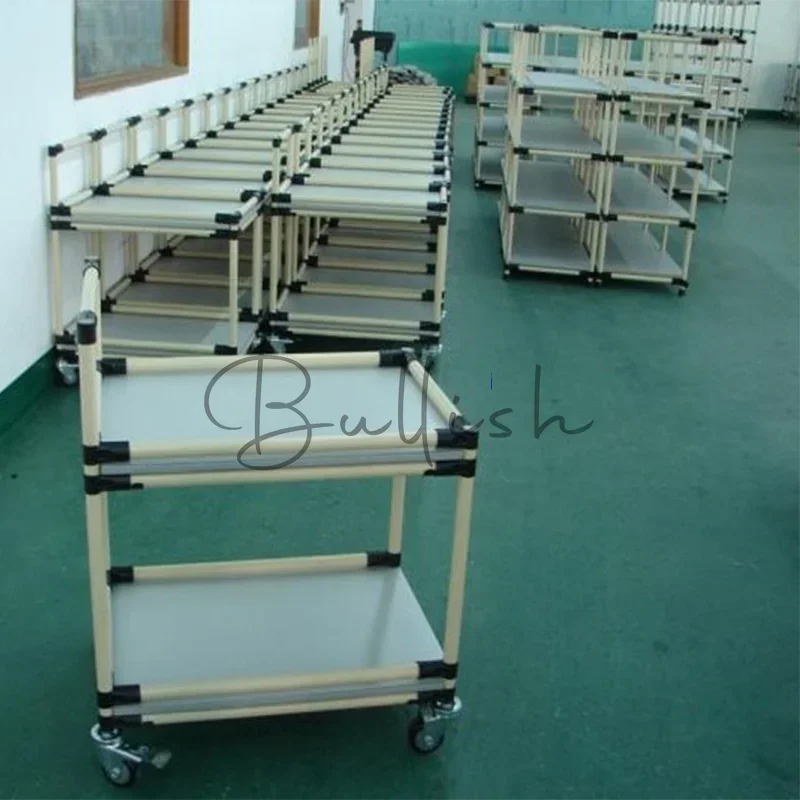 Lean tube rack turnover truck Multi-layer material rack Tool truck Aging rack Work truck