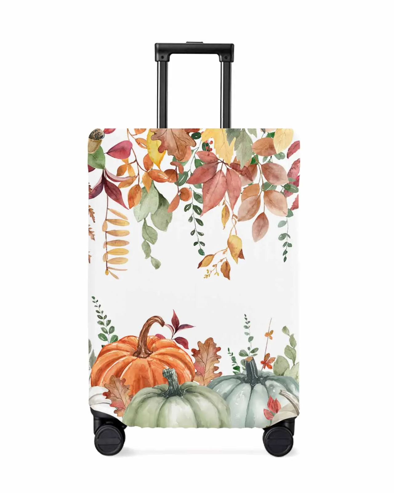 Thanksgiving Autumn Eucalyptus Stretch Suitcase Protector Baggage Dust Case Cover For 18-32 Inch Travel