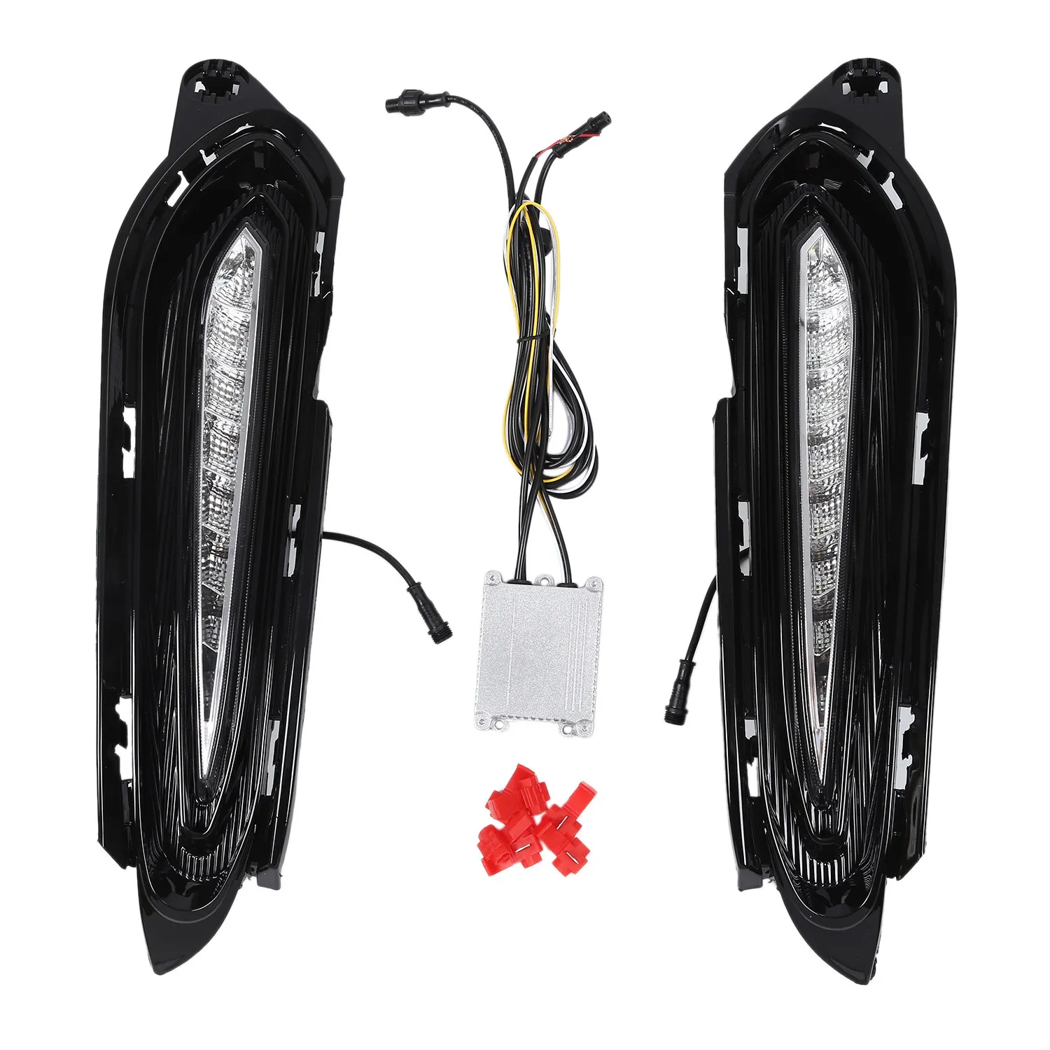 

2PCS for Honda HRV HR-V 2014 2015 2016 2017 2018 with Turn Signal Relay Waterproof ABS Car DRL 12V LED Daytime Running