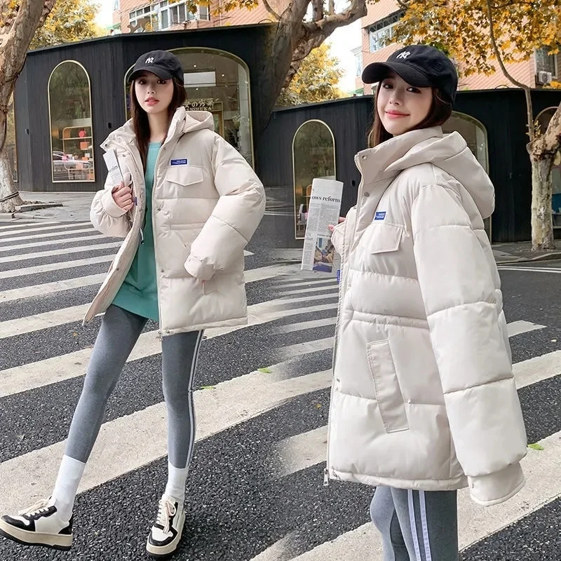 Doudoune à capuche à manches longues pour femmes, Parkas d'hiver pour femmes, Doudoune en coton rembourrée, Optique, Vêtements de neige chauds, Manteau féminin, Nouveau, 2023