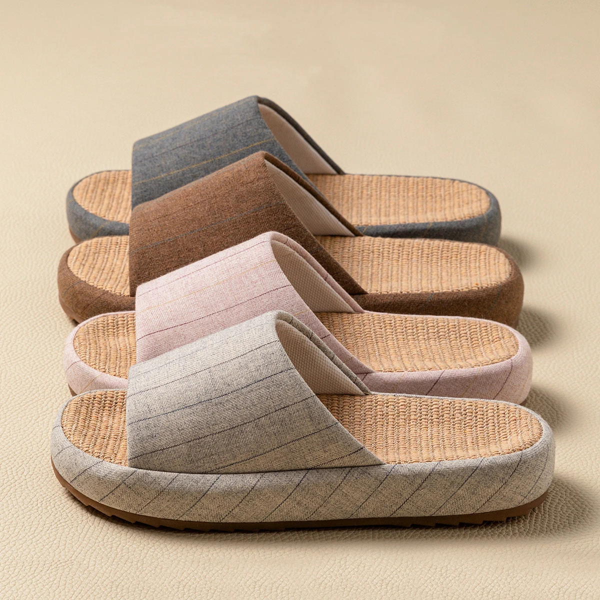 Chaussons Homme à Carreaux - Pantoufles Chaudes Fourrure Duveteuse - Antidérapantes Pour Intérieur - Grandes Tailles