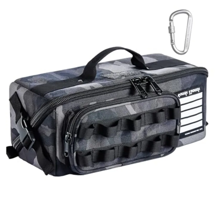 

Rough Enough Heavy Duty Tool Bag for Electricians Waterproof 13" Organizer with Hard Base and YKK Zipper 1000D Cordura for Job
