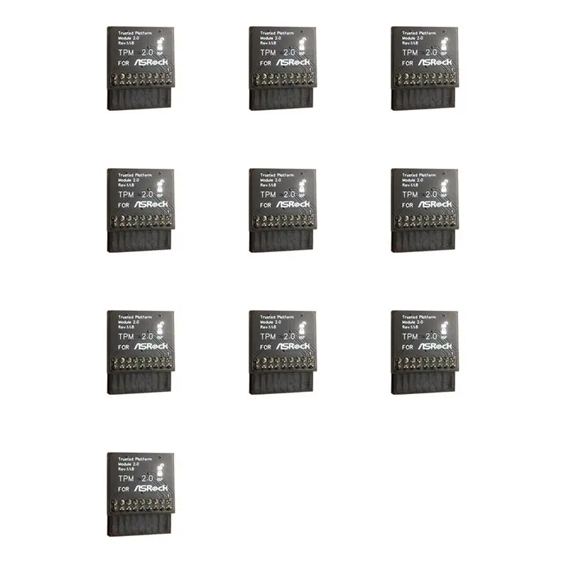 A52T 10X Tpm 2.0 Encryption Security Module Board Remote Control TPM2.0 LPC 18Pin Motherboards Card For ASROCK For Windows 11
