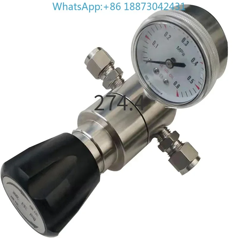 

Stainless steel pressure reducing valve 316L two-stage single-meter pressure regulator gas back pressure valve sleeve