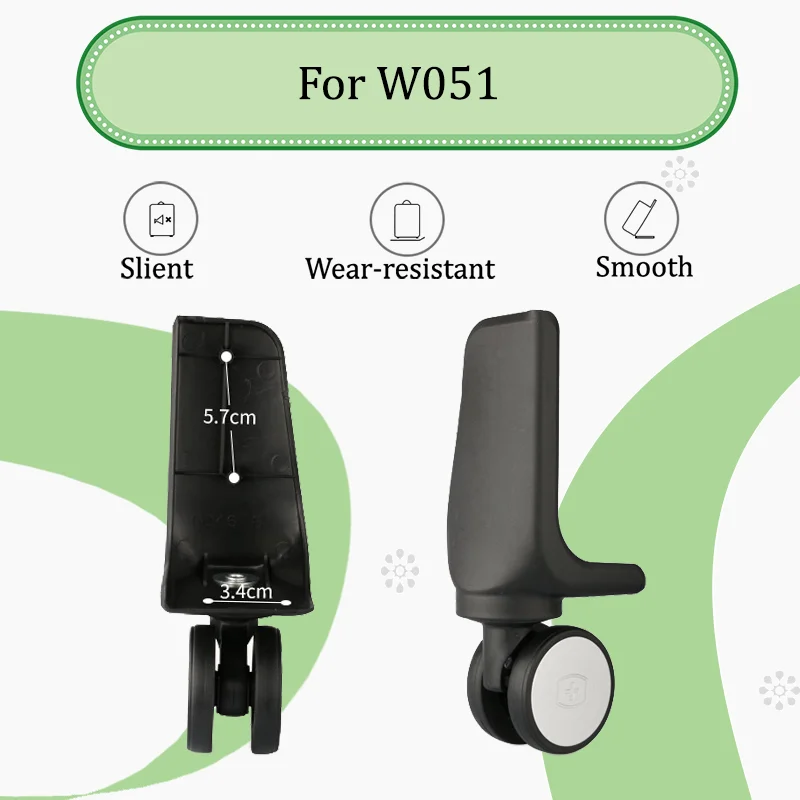 

For W051 Premium Replacement Luggage Wheel Set - Universal Rolling Luggage Repair Multi-Directional Luggage Wheel Replacement
