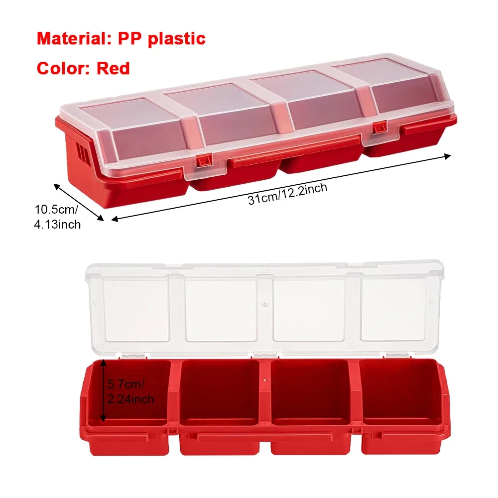 1/3 pezzi scatola di immagazzinaggio di strumenti in plastica multi-scomparto organizzatore per viti parti piccole parti hardware durevole cassetta degli attrezzi per gioielli