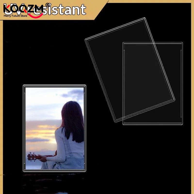5pcs Acrylic Transparent Kpop Idol Photo Card Protective Shell Sleeve Anti Scratch Bending Sports Game Card Collection Cover