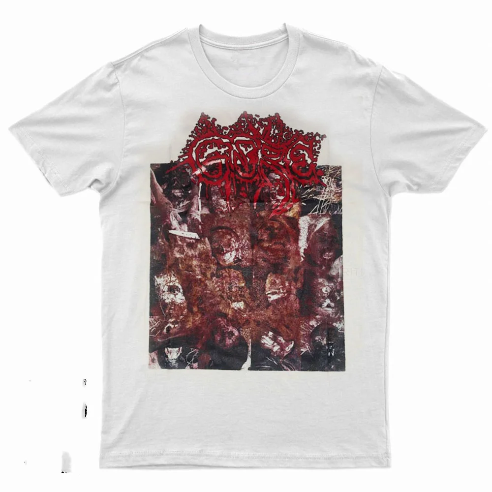 

2025 New GORE - STENCH OF MELTING BODIES DISPOSAL Printed Unisex Street Fashion Trend Short Sleeved Pure Cotton Round Neck