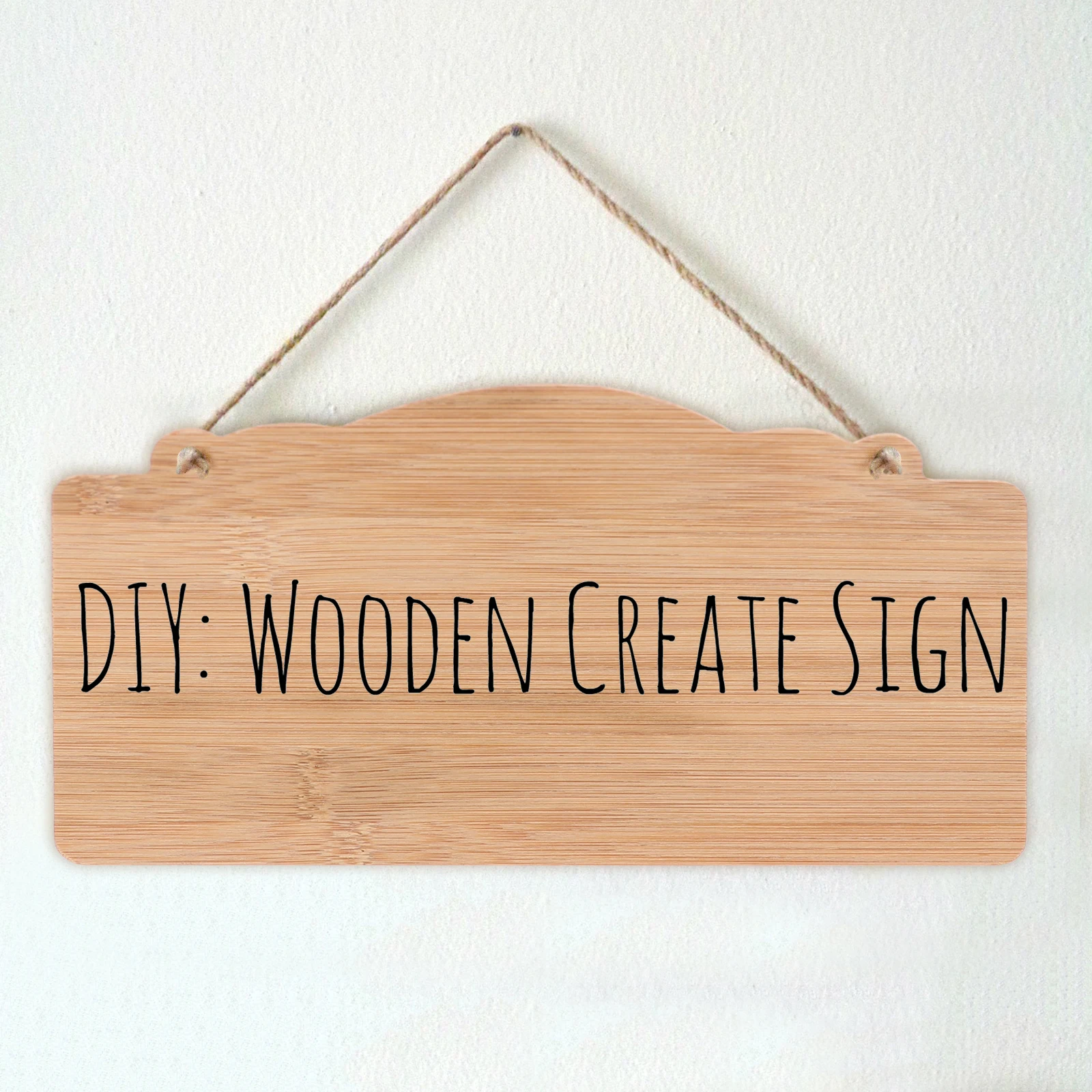 

2Pcs Blank Hanging Bamboo Sign Unfinished Wood Plaque DIY Decorative Door Sign Craft Project Unfinished Wood Signs