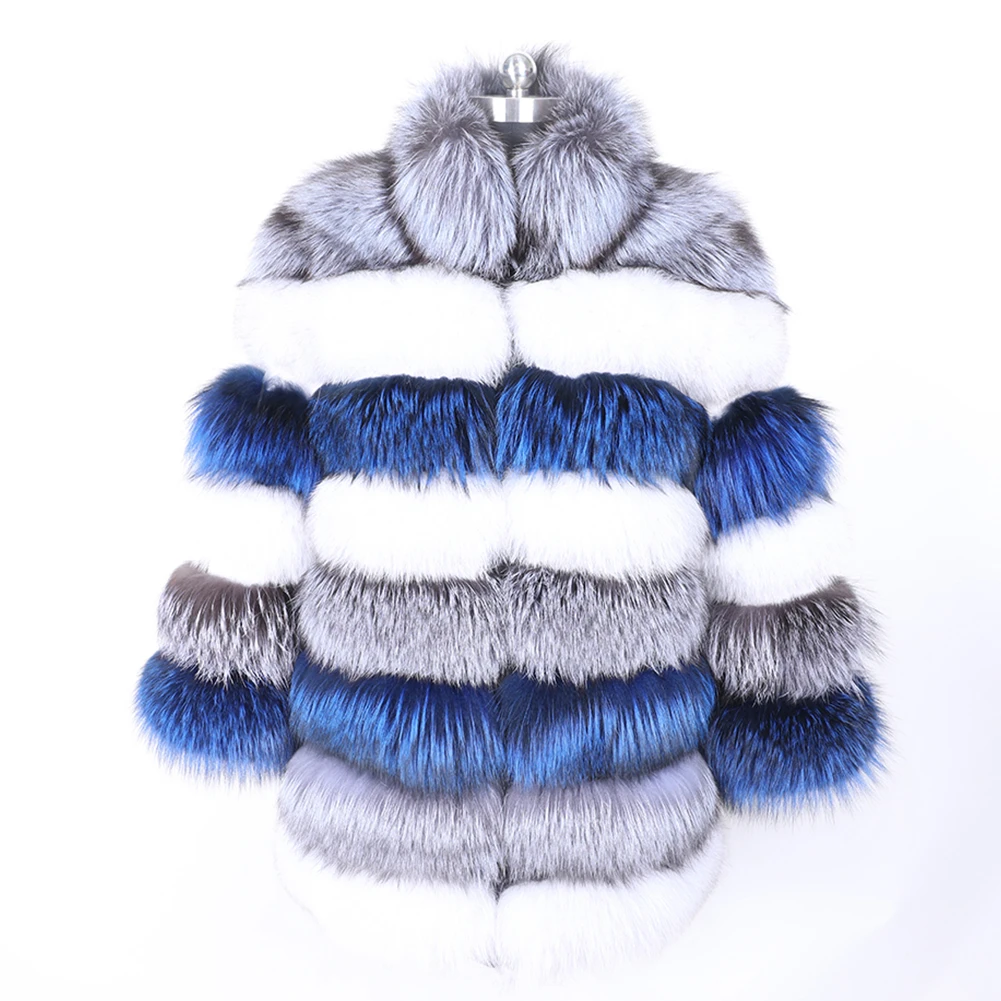 Parka de invierno para mujer, abrigo de lujo de manga larga con cuello de piel sintética, abrigo, chaqueta de piel de zorro sintética, prendas de
