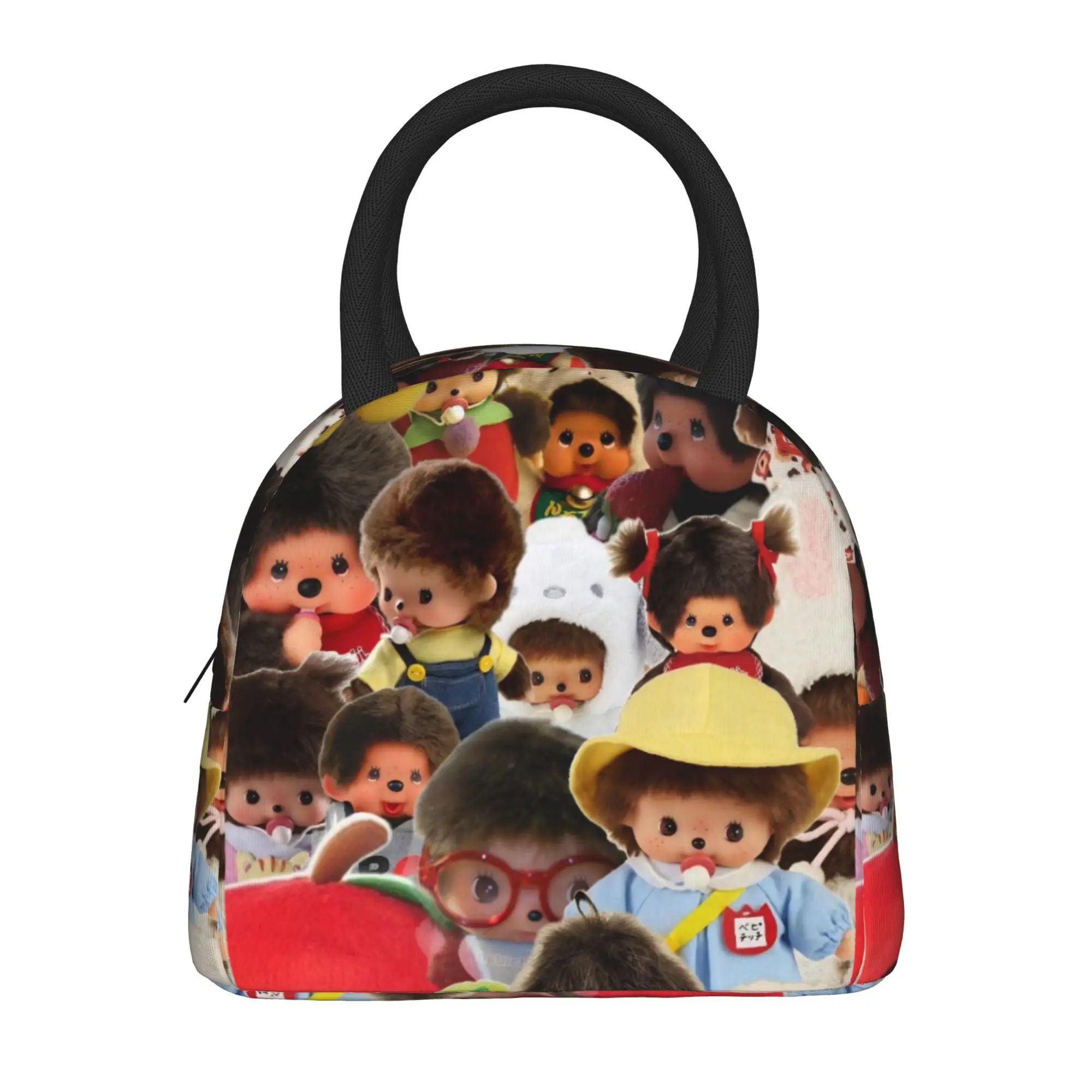 Insulated Lunch Bag Kawaii Monchhichis  Merch  Food Box Causal Cooler Thermal Lunch Box For Office