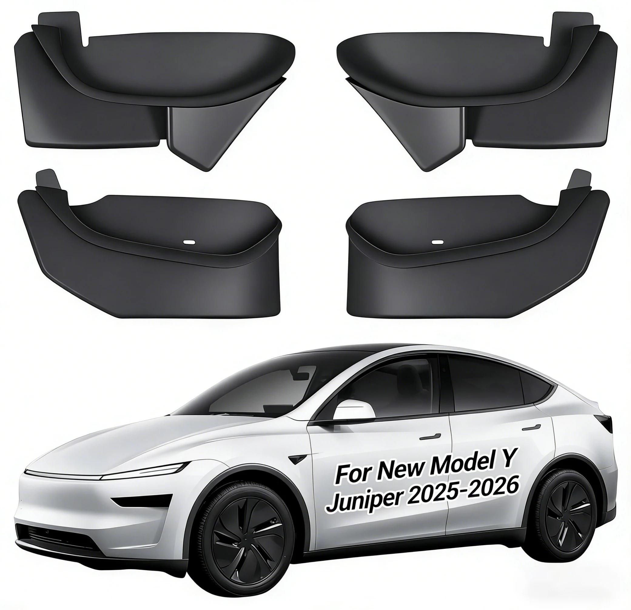 

Car Door Side Storage Box For Tesla Model Y Juniper 2025 Full-Cover Front And Rear Door Tray Organizer Car Interior Accessories