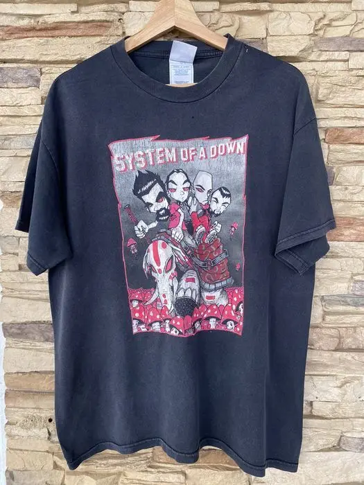 

System Of A Down Distressed Band Tee Vintage For Men Woman Tshirt Reprint KH4414