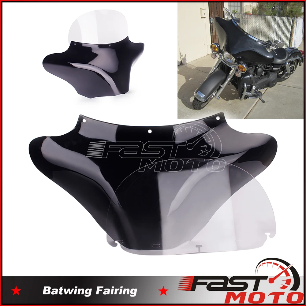 Plastic Batwing Front Fairing Universal Motorbike Front Cowl Cover For Harley Road King Softail Suzuki Honda VTX Shadow Cruisers