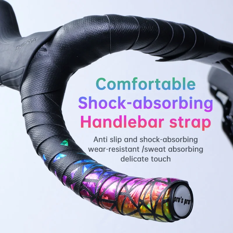 

Bicycle Handle bar Tapes PU Anti-slip Waterproof Shock Absorption Cycling Bar Wrap Handle Bar Road Accessories Cycling Tape 2Pcs