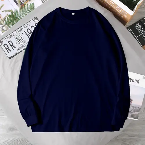 Big Sizes Men Clothes 12XL T Shirt Men Basic 100 Cotton Long Sleeve T-shirt Male Plus Large 10XL Oversized Simples Black Tshirt - Image 10