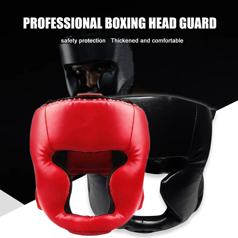 Boxing Headgear Protective Gear Head Gear for Wrestling Muay Thai Kickboxing Boxing PU Helmet for Men Women Sanda Equipment