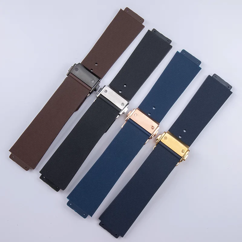 For Hublot BIG BANG Classic Fusion 25X19mm 24X17mm Watch Strap Rubber Band Silicone Bracelet Removal with Tool Replacement Part