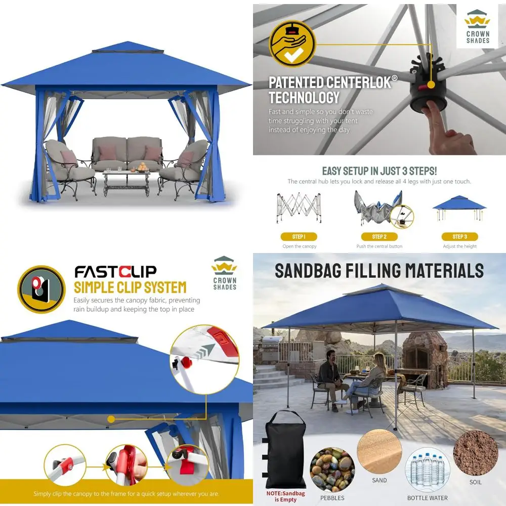 

Pop Up Gazebo 13x13 Outdoor Canopy Tent for Backyard and Patio Furniture - Clearance Sale, Durable Carpa Pop Up Shelter