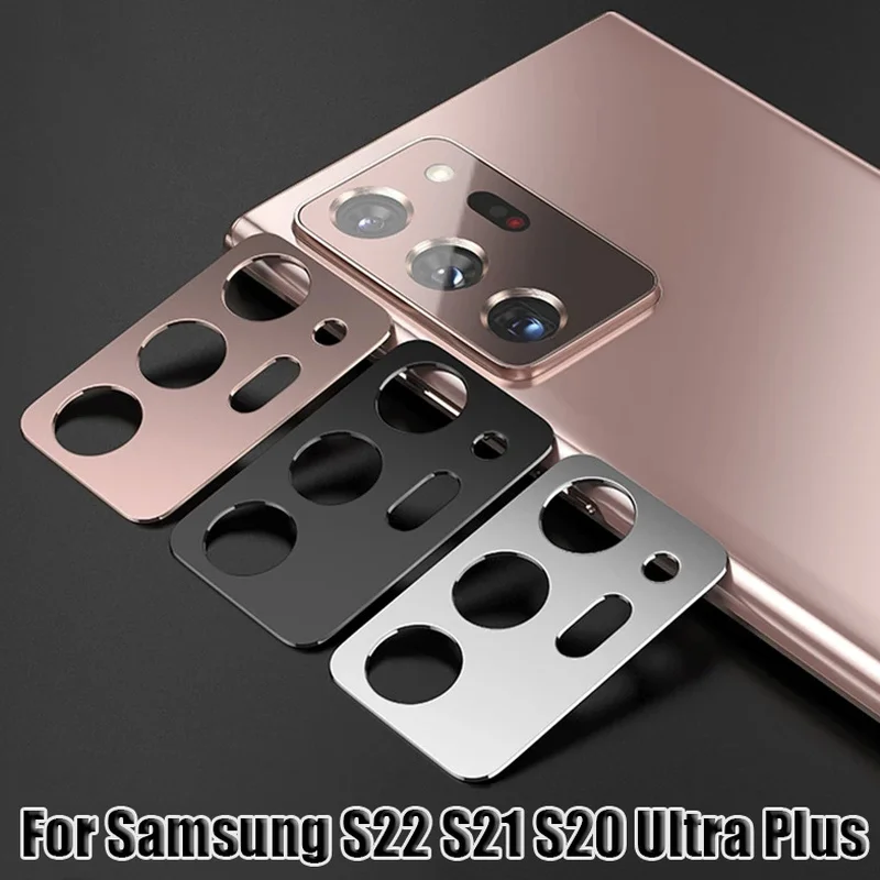 Metal Camera Lens Frame Protective Cover for Samsung S22 S21 S20 Ultra Plus Rear Lens Matte Frame Protector Film for Galaxy S22