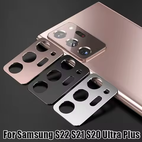 Metal Camera Lens Frame Protective Cover for Samsung S22 S21 S20 Ultra Plus Rear Lens Matte Frame Protector Film for Galaxy S22
