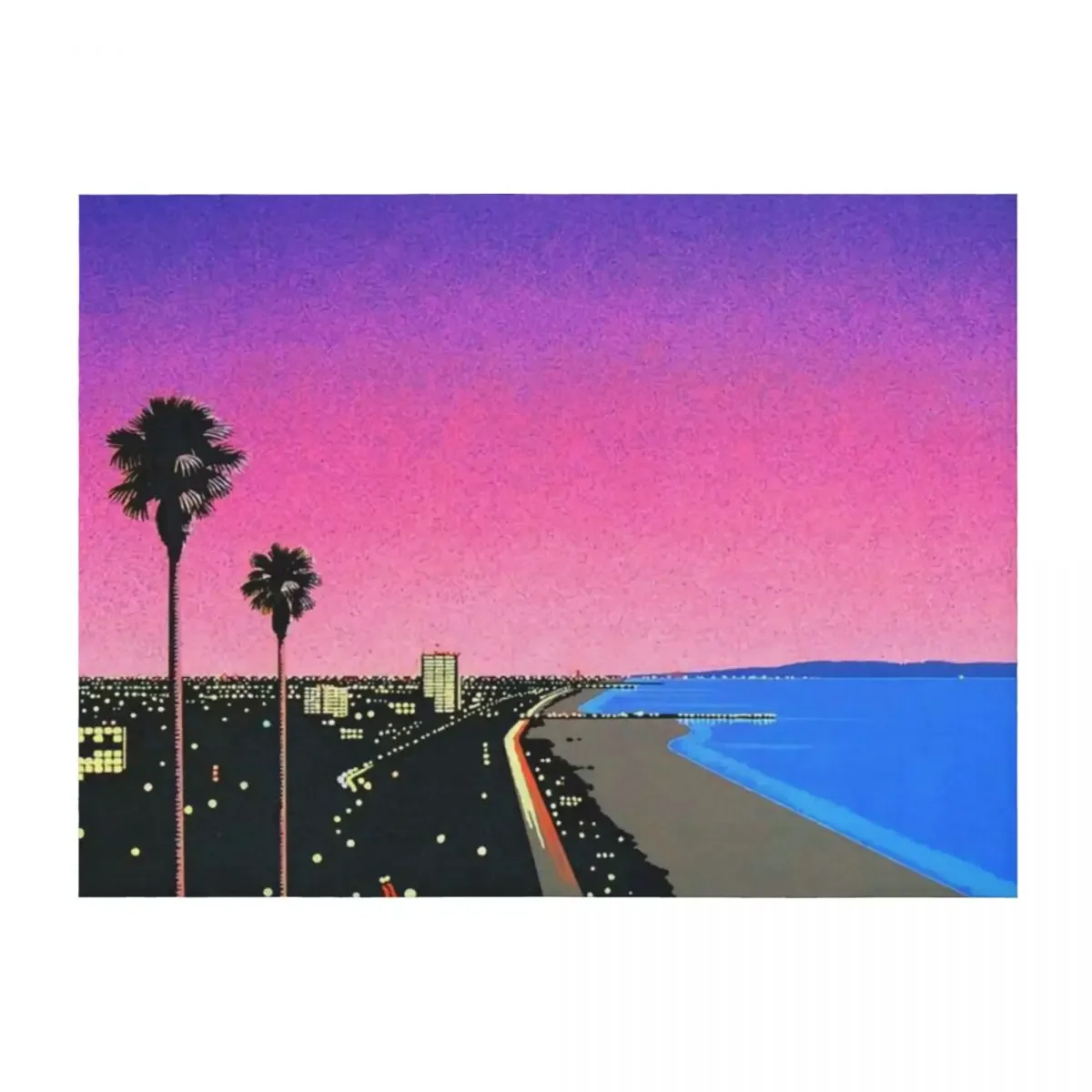 

wet klopo hiroshi nagai vaporwave pantai Throw Blanket Luxury Throw Decorative Throw Luxury Designer Fashion Sofas Blankets