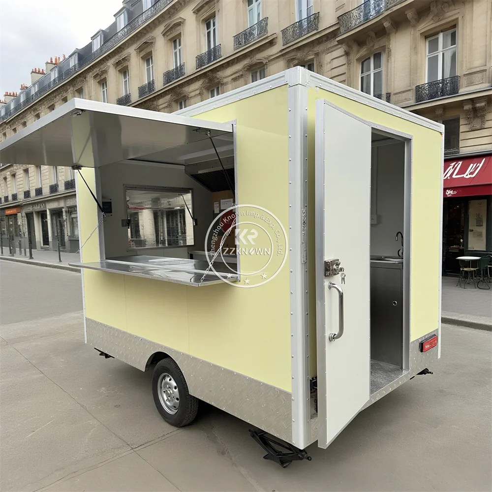 Новый грузовик для еды, полностью оборудованный мобильный кофе Churros Tacos, грузовик для пиццы, магазин уличного общественного питания, тележка с прицепом для фаст-фуда на продажу