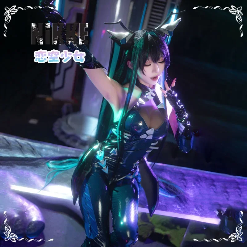 

Game Goddess of Victory: Nikke Little Mermaid Cosplay Costume Leather Jumpsuits Little Mermaid Outfit For Hallowmas Party Adult