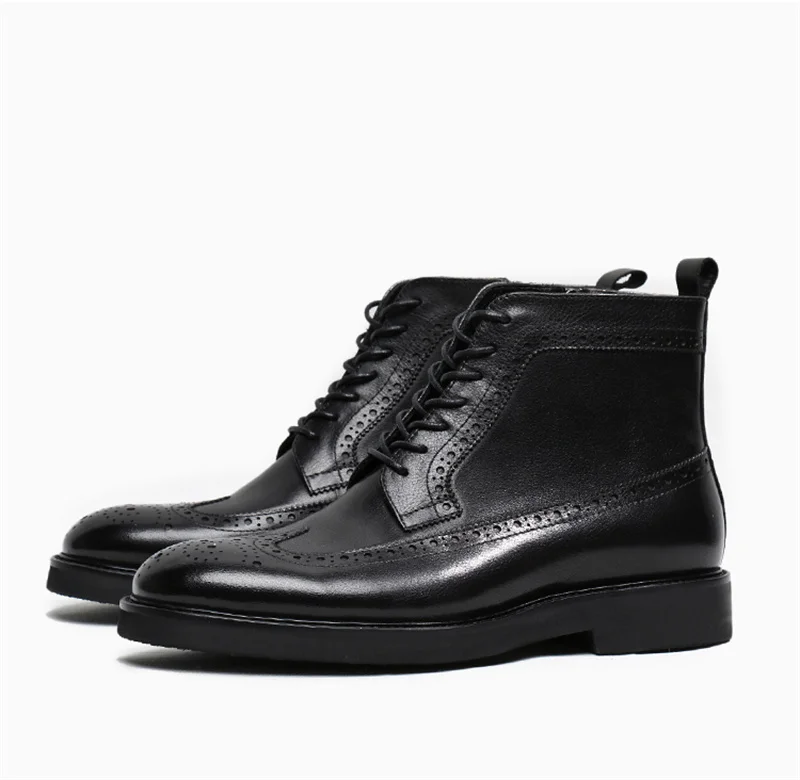 Classic Men Boots Dressing Shoes Party Shoes Luxurious Male's Attraction Power Mature Footwear Adorable Fetish Side Zipper