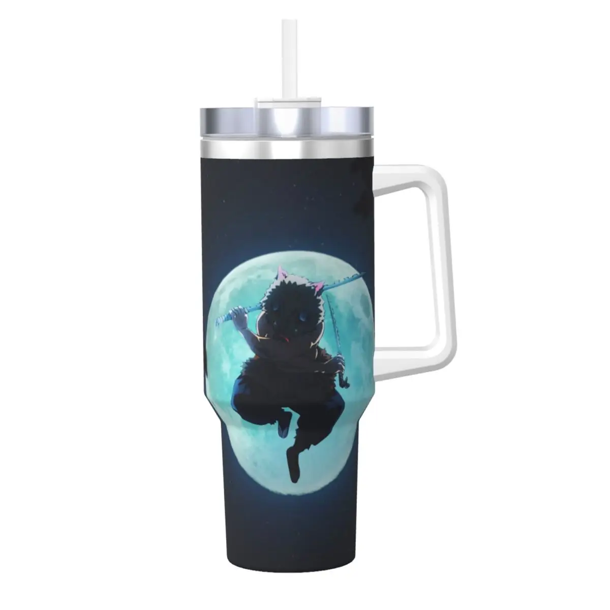 

Demon Slayer 40 oz Tumbler with Handle and Straw Lid Stainless Steel Insulated Tumblers Travel