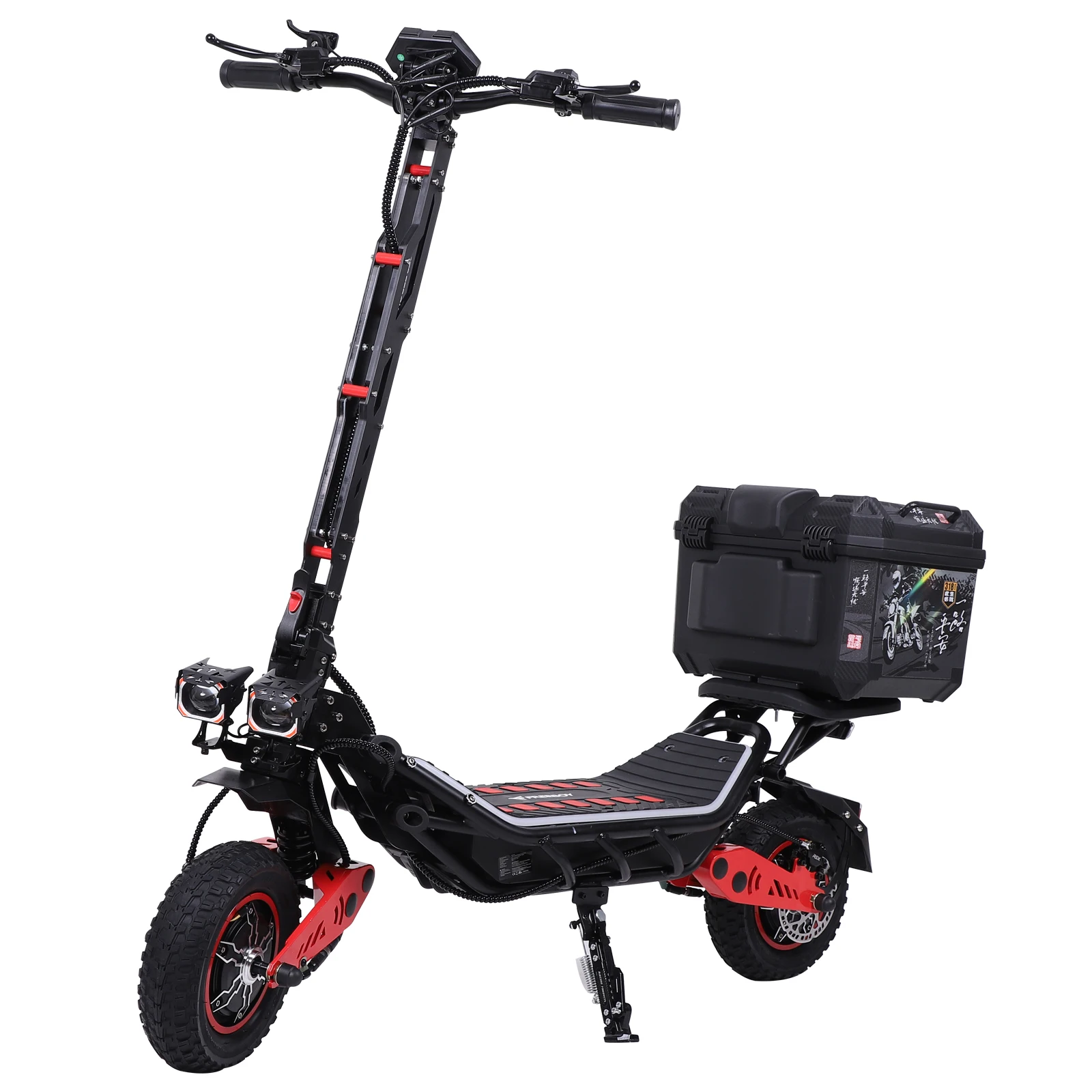 FREEBOY H10 E-Scooter Cadeau Gereedschapskist 6000W Dubbele Motor 60V 28AH Batterij Snelheid 75km/u 12" Banden Elektrische Scooter Hydraulische Remmen