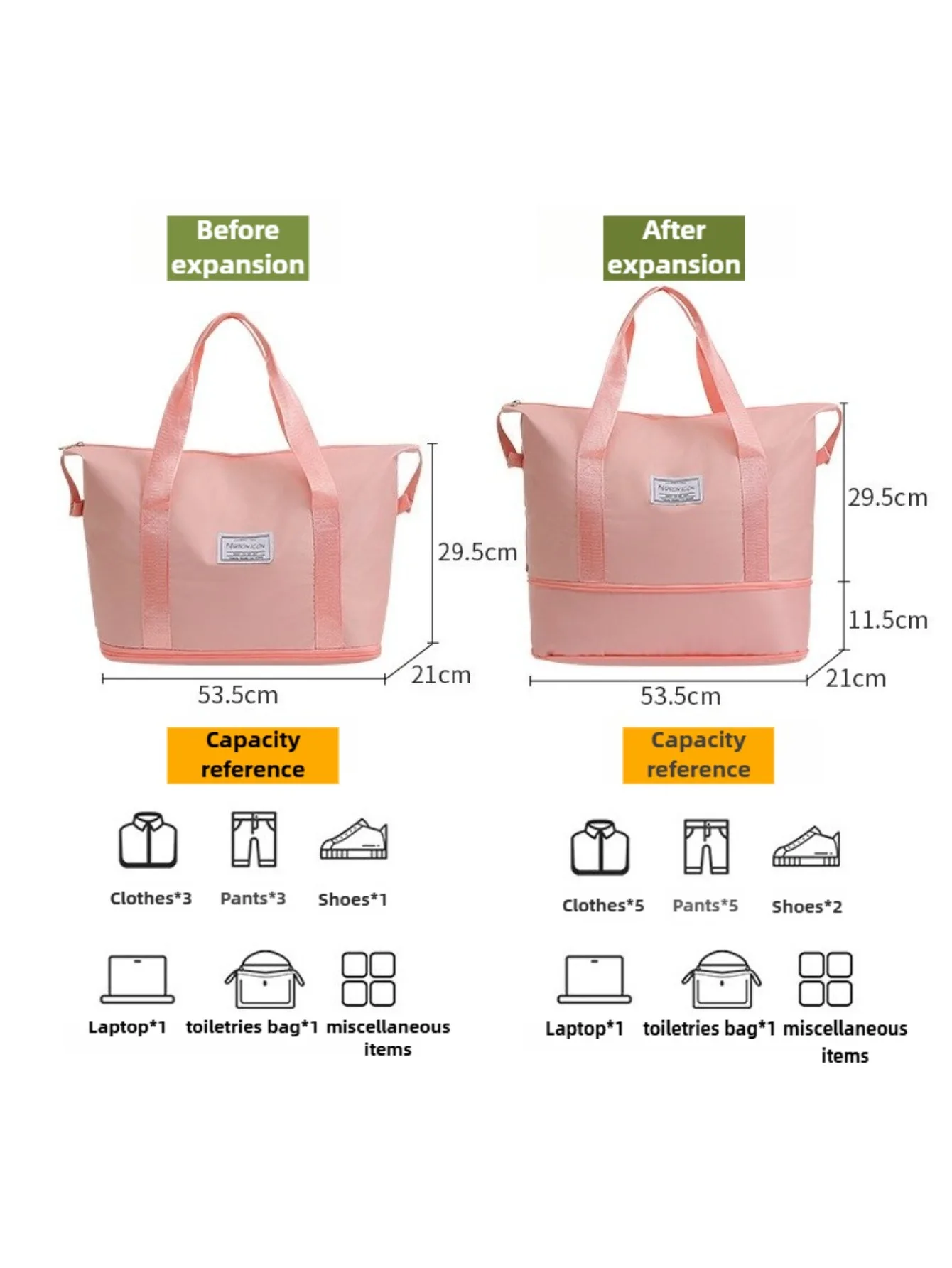 Travel One Shoulder Handheld Storage Bag Hand in Hand Laundry Travel Storage Bag Large Capacity Compressible Waterproof Luggage
