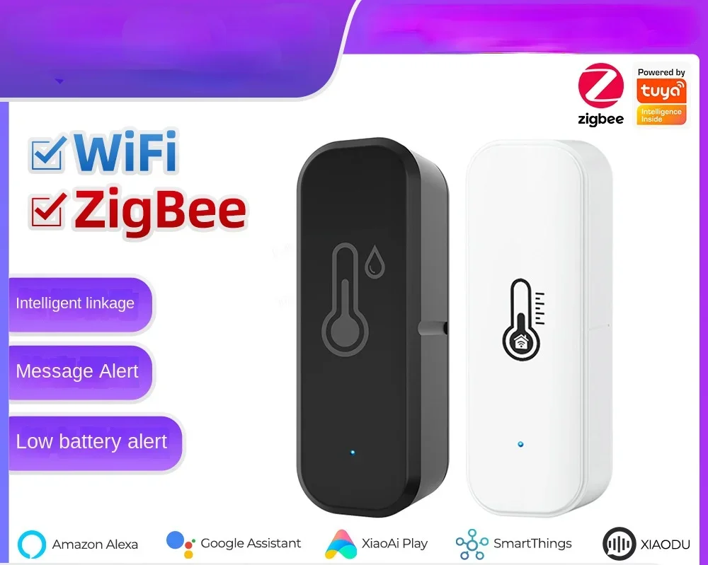 

Graffiti zigbee wireless temperature and humidity sensor smart home WiFi temperature and humidity meter detector sensor