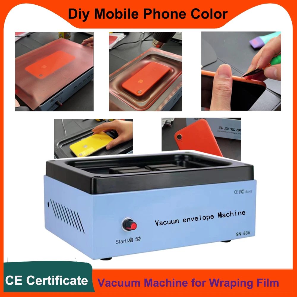 Fonlyu Portable Mobile Phone Vacuum Envelope Machine Mobile Phone Color Changing Full-Cover Film Lamination Wrapping Machine