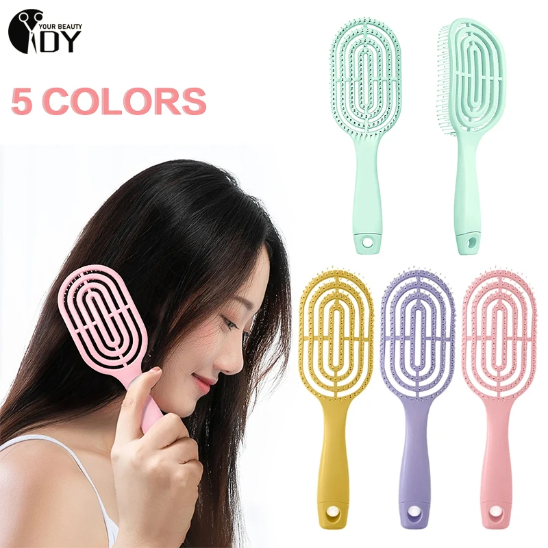 

Massage Comb Hollow Out Hair Brush Scalp Massage Combs Women Wet Curly Detangle Hair Brush for Salon Hairdressing Styling Tools