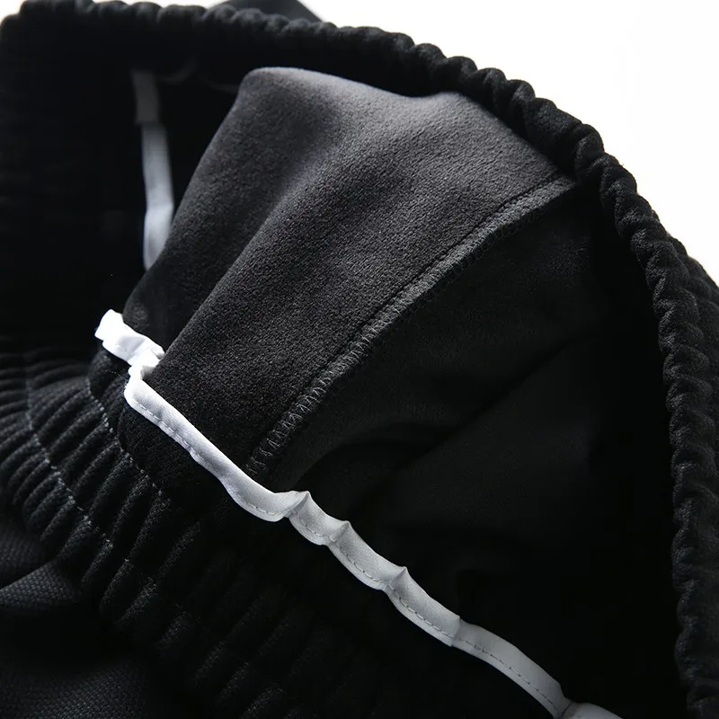 High Quali Fce Lined Thiened Casual Men's Underwear Elastic Waist Dstring Straight Leg Pants Faion Urban Sle