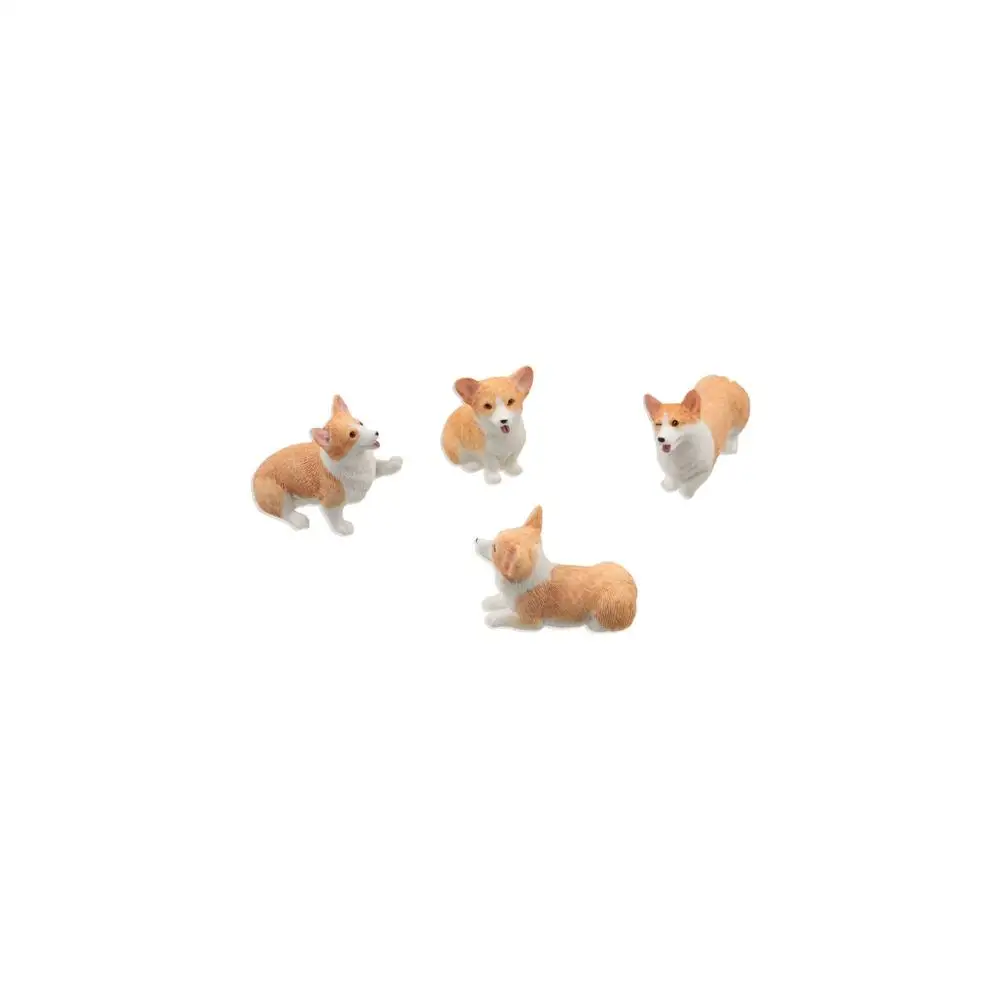 

Car Accessories Dog Doll Children's Gift Mini Animal for Kids Corgi Model Miniature Figurines Simulation Dog Car Ornament