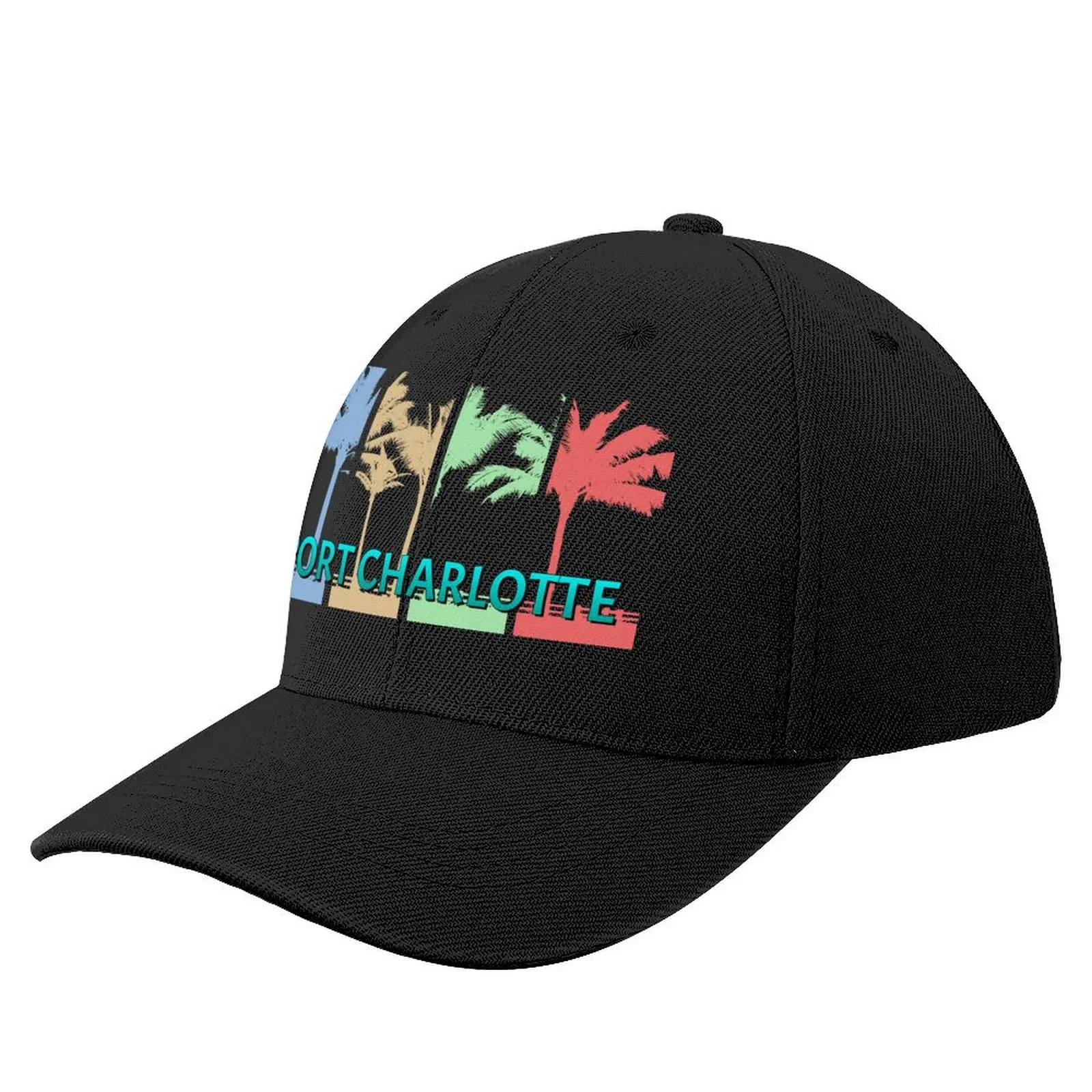 Port Charlotte, Florida - Multi-Colored Palm Trees Baseball Cap Golf Hat Military Tactical Cap Girl Men's