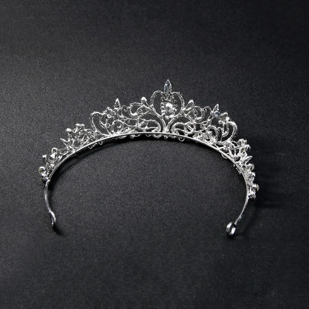 

Wedding Crown Silver Shiny Crystal Tiara Headwear for Wedding Party Prom Bridal Pageant Rhinestones Hair Accessories