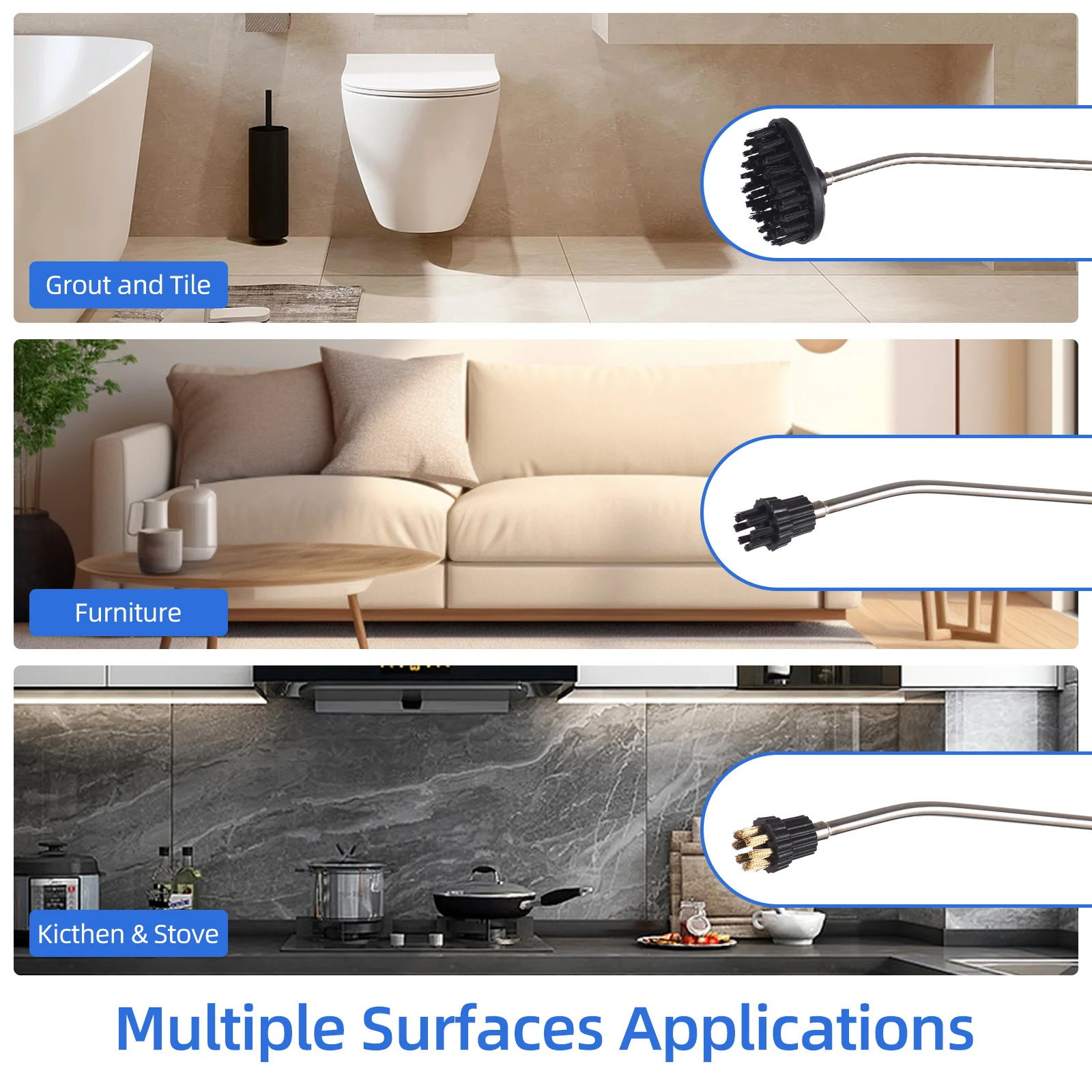 2500W High Temperature and Pressure Handheld Steam Cleaners Air Conditioner Kitchen Hood Car Steam Clean Machine Floor Cleaning