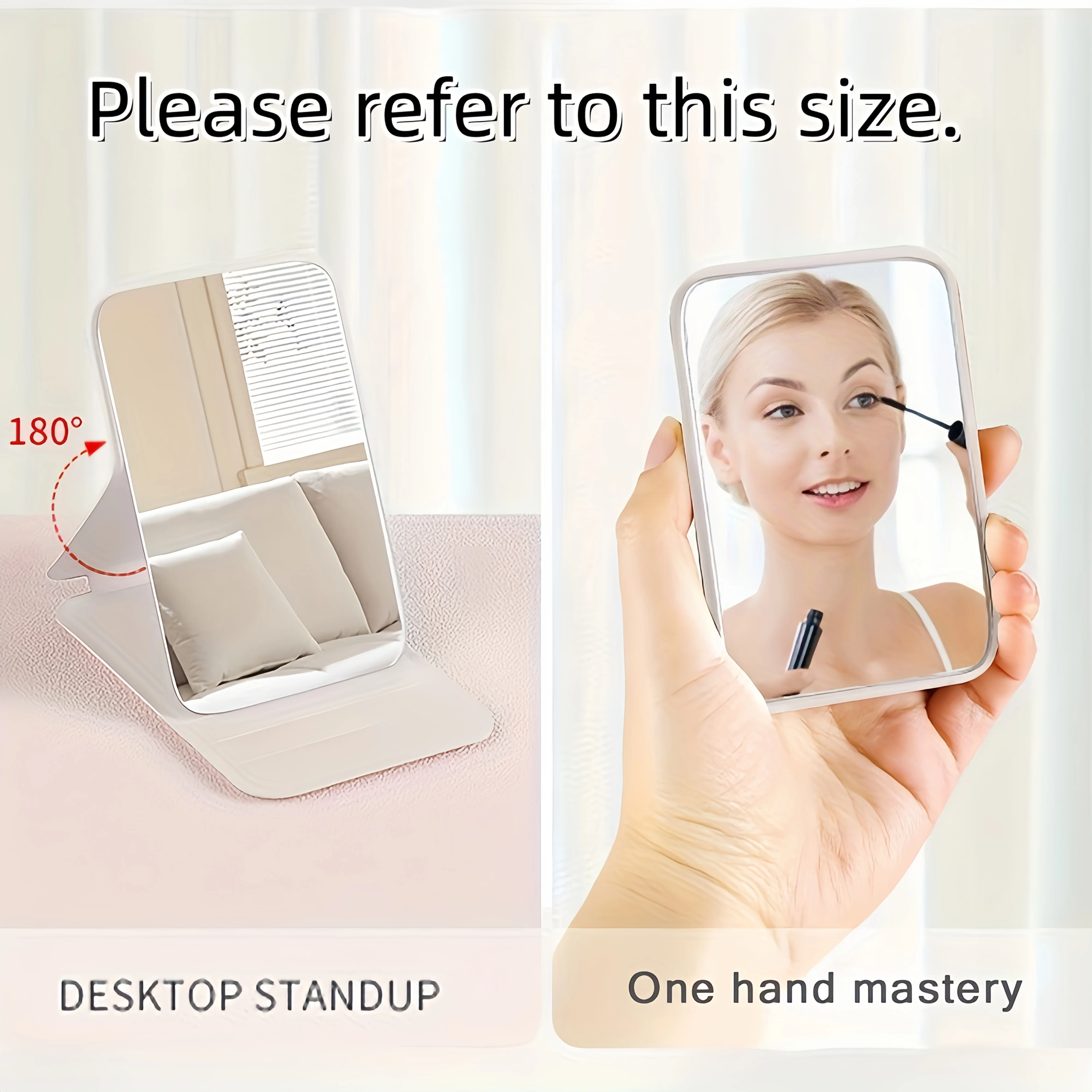 Portable Makeup Shaving Mirror Practical Touch-up Mirror Travel Dormitory Use bathroom mirrors makeup mirrors hot selling