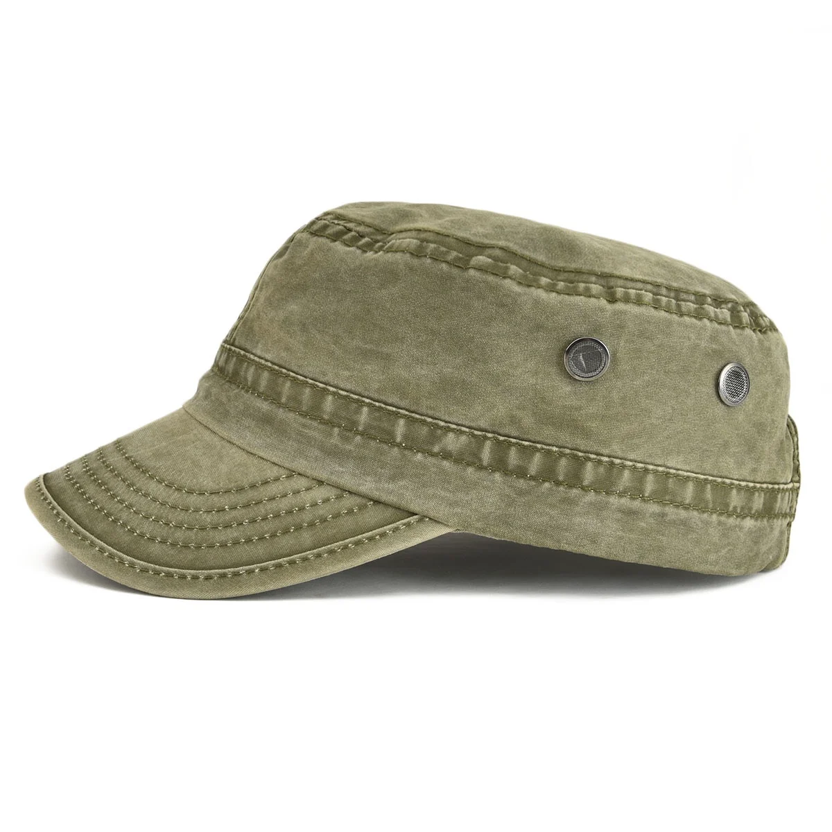 Mens Trucker Baseball Hat Solid Cotton Distressed Flat Caps