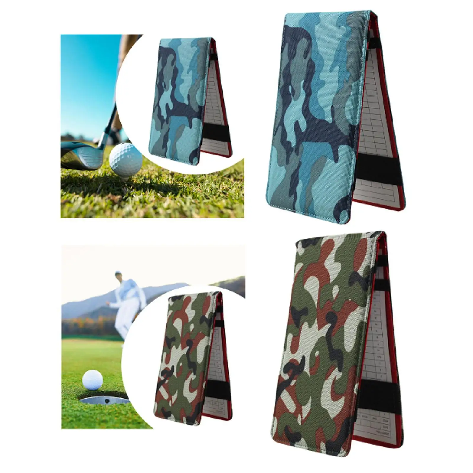 Golf Scorecard Holder Portable Golfing Equipment Golf Scorecard Book for Outdoor Scoring Match Take Notes Father's Day Gifts